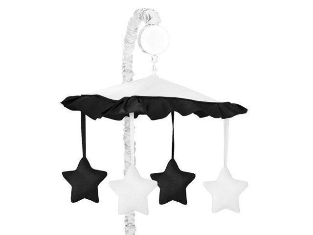 Sweet Jojo Designs White And Black Modern Hotel Musical Baby Crib