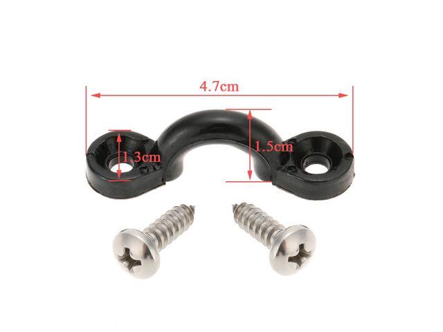 Set of 10 Outdoor Bungee Deck Loops Tie Down Pad Eye with 20 Screws for Boat BL 