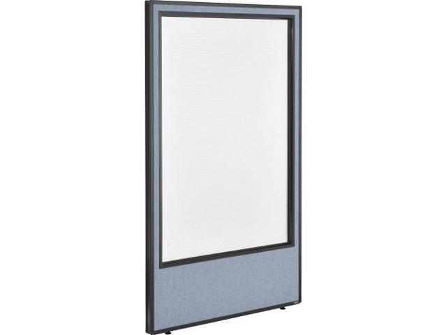 Office Partition Panel With Full Window 36 1 4 W X 60 H Blue