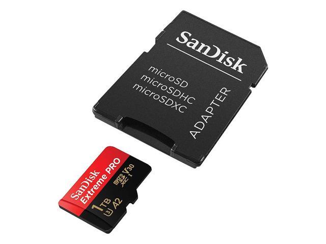 SanDisk Extreme Pro - Flash memory card - 1TB - A2 / Video Class V30 /  UHS-I U3 / Class10 - microSDXC UHS-I SDSQXCZ-1T00