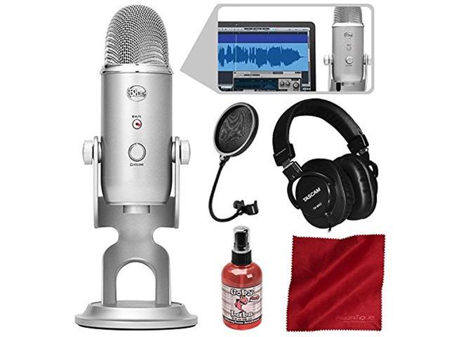 Blue Microphones Yeti Studio Usb Microphone All In One Professional Recording System For Vocals With Tascam Headphones And Deluxe Bundle Newegg Com