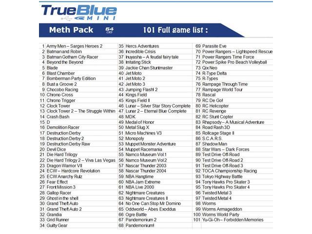 True Blue Mini Meth Pack 64 Gb 101 Of The Best Ps1 Games Included Newegg Com