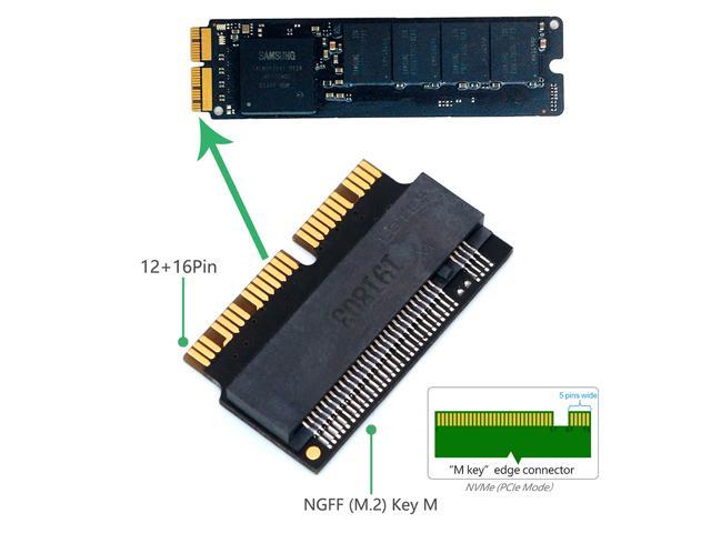 NVME/AHCI SSD Upgraded Kit for A1465 A1466 A1398 A1502 QNINE M.2 NVME SSD Convert Adapter for MacBook Air Pro Retina Mid 2013 2014 2015 2016 2017