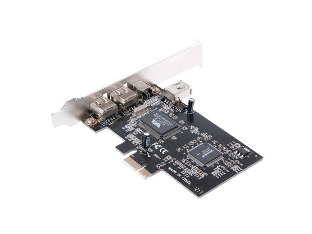 PCI-e 1X IEEE 1394A 4 Port(3+1) Firewire Card Adapter With 6 Pin To 4 Pin IEEE 1394 Cable For Desktop PC High Quality