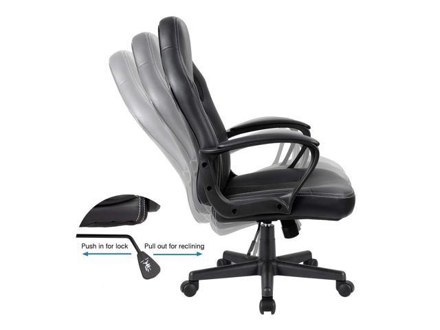 Furmax Office Chair Desk Leather Gaming High Back Ergonomic Adjustable Racing Task Swivel Executive Computer Headrest And Lumbar