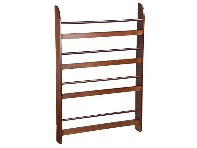 Ghp 4 Tier Painted Pine Wood Wall Mounted Floating Bookshelf