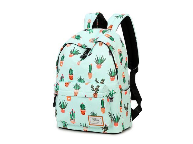 Cactus and Succulents On Black Background Vector 17 Inch Laptop Casual Rucksack Waterproof School Backpack Daypacks,Back Pack Unisex Backpack