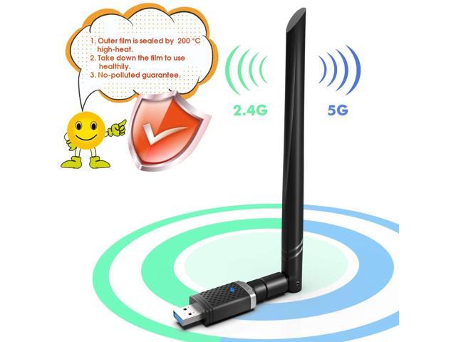 EDUP WiFi Adapter for Gaming 1300Mbps, USB 3.0 Adapter Dual Band 5GHz AC WiFi 5dBi Antenna Support Laptop Windows XP/ Vista/7/8/10 Mac, USB Flash Driver Included - Newegg.com
