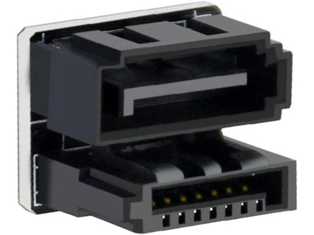 Aomoproing 2Pcs/lot High Speed 180 Degree Adapter SATA 7PIN Interface ...