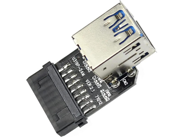 Aomoproing 20Pin to Dual USB3.0 Adapter Connverter Desktop Motherboard ...