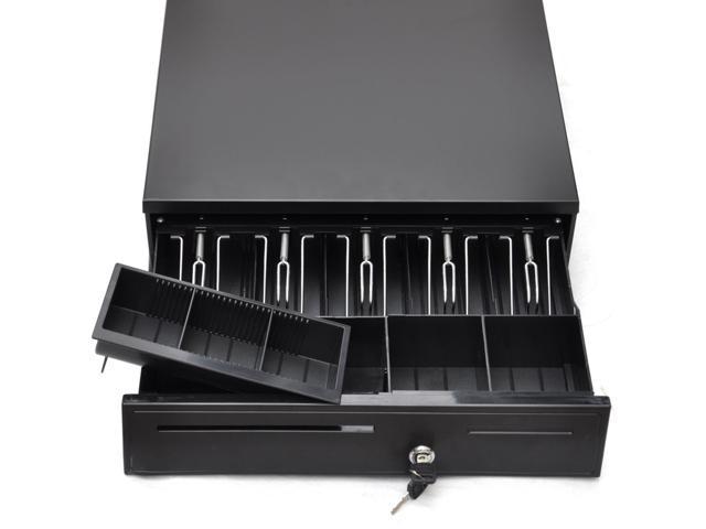 Cash Register Drawer Box 4 Bill 5 Coin Tray Compatible Works w/POS Printers RJ11 