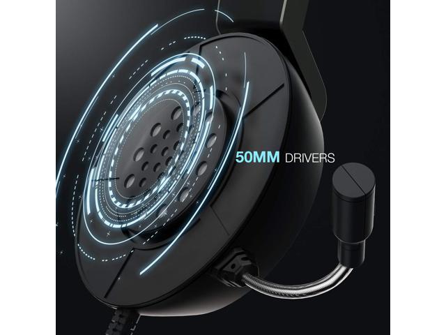 Mpow EG3 PS4 USB with Mic Series II PC Gaming Headset 7.1 Surround Sound Grad