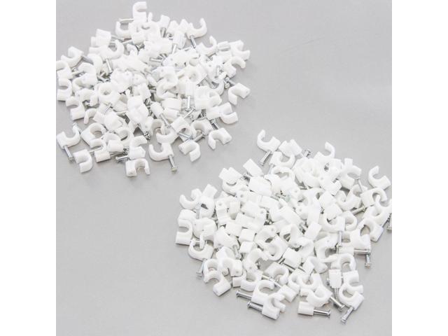 8 mm Cable Wire Clip Management Cord Tie Holder Nail In Clamps 200 Round 5//16/"