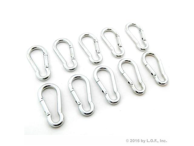 Red Hound Auto 10 Steel Spring Snap Quick Link Carabiner Hook Clip 3.5 Long Light Duty 3//8 Thick 200 Pound