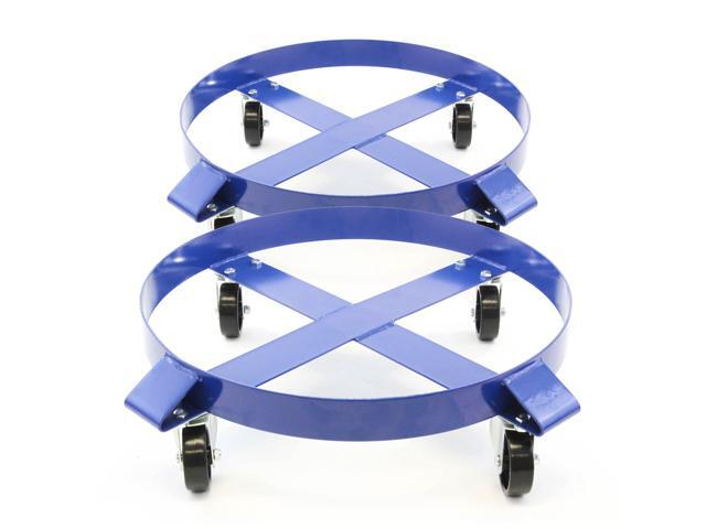 4 Swivel Casters Non Tipping Drum Dolly 55 Gallon Heavy Duty Barrel Cart 1000 lbs Steel Frame 1 Pack