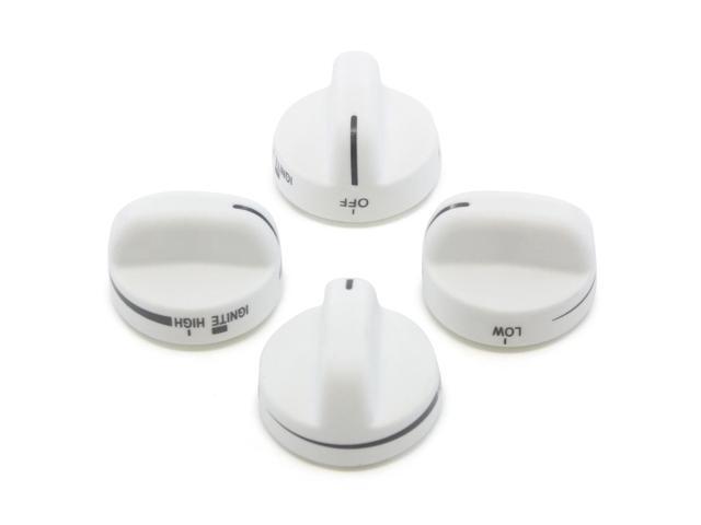 Red Hound Set Of 4 Range Top Surface Burner Knobs White Replaces