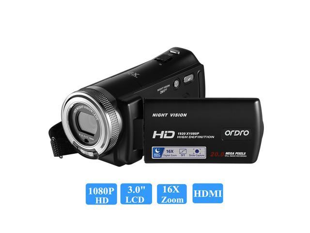 Camcorders ORDRO HDV-V12 HD 1080P Video Camera Recorder Infrared Night Vision SD 