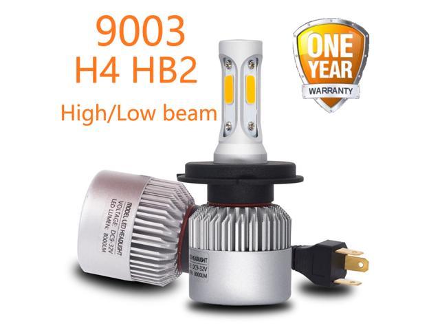 H4 9003 8000LM 6000K Car COB LED Conversion Headlight Bulb Hi/Lo Beam White 