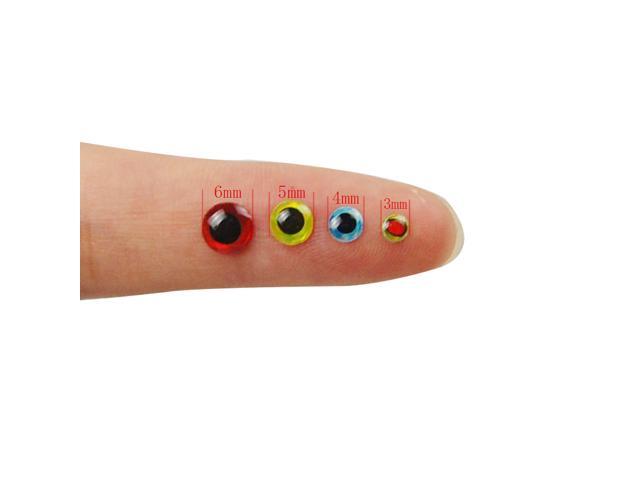 732pcs Fishing Lure Eyes 3D Holographic Eyes Fly Tying Jigs Crafts Doll 3-6mm