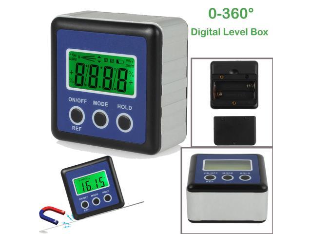 Digital Angle Finder LCD Digital Angle Gauge Protractor Inclinometer Bevel Box