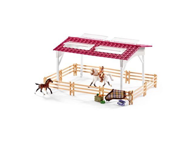 schleich riding centre with rider and horses