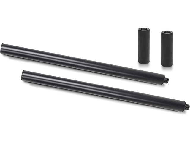 Sound Town 2-Pack 20 Subwoofer/Speaker Extender Poles with M20 Threaded Lower End and 35mm Adapter, 110 LB Load Capacity, Black (STSD- ADM20B-PAIR