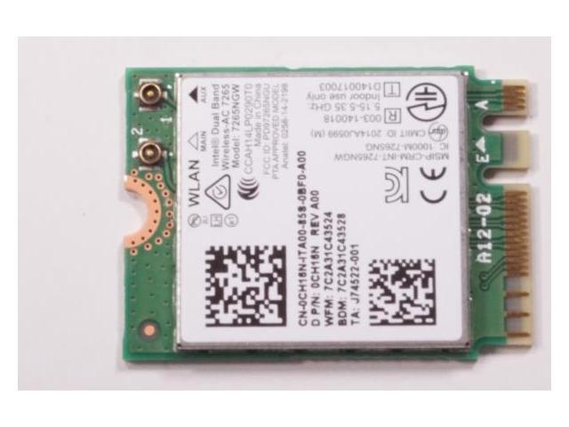 Intel Wireless Ac 7265 Dual Band Wlan Wifi 802 11 Wireless Card Ch16n Newegg Com