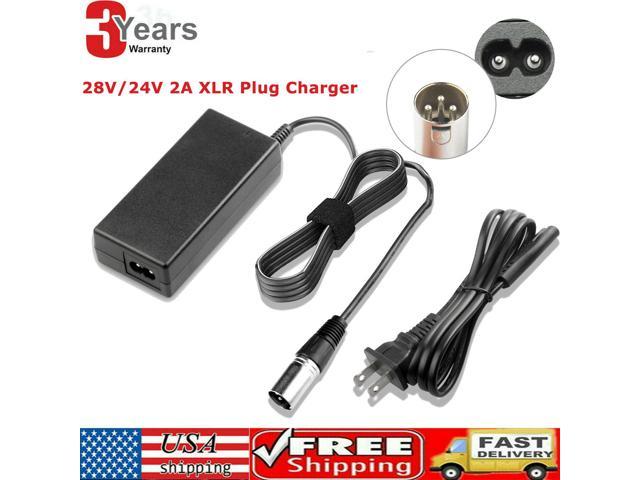 28V 2A 56W XLR Mobility Battery Charger For Scooter Jazzy Power Chair 24Volt 
