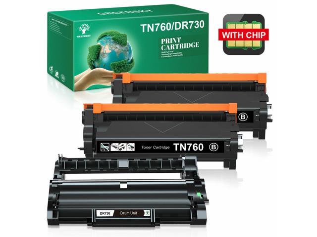 2x TN760 TN730 Toner and 1x DR730 Drum Fit for Brother MFC-L2730DW MFC-L2750DW