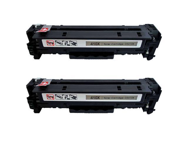 2 Pack CE410X Black Toner Cartridge For HP LaserJet Pro 400 color M451dn Printer