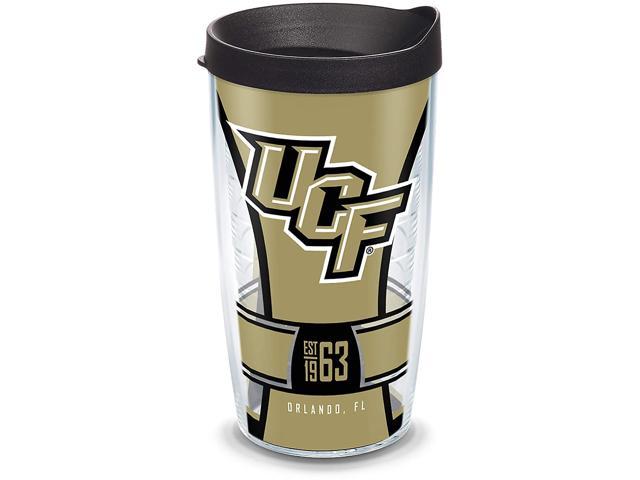 Tervis 1289776 UCF Knights Insulated Tumbler with Wrap and Black Lid 16oz Clear