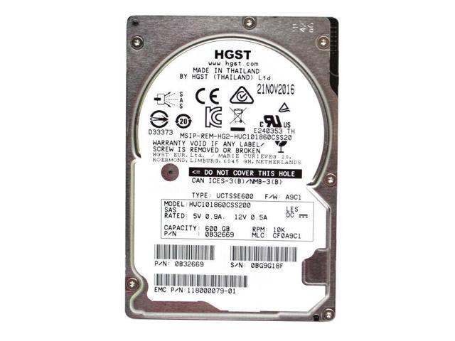 HGST HUC101860CSS200 ULTRASTAR C10K1800 600GB 2.5" 10K RPM 128MB SAS HARD DRIVE