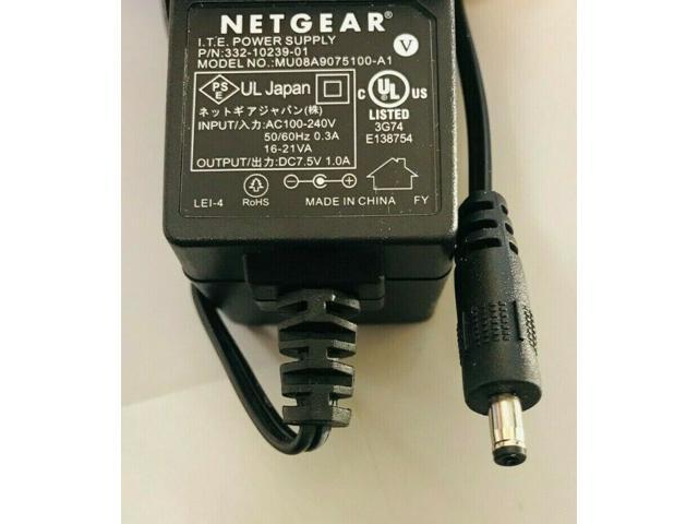 7.5 VDC 1A Power Supply with 1.35 x 3.5 mm Center Positive Plug 