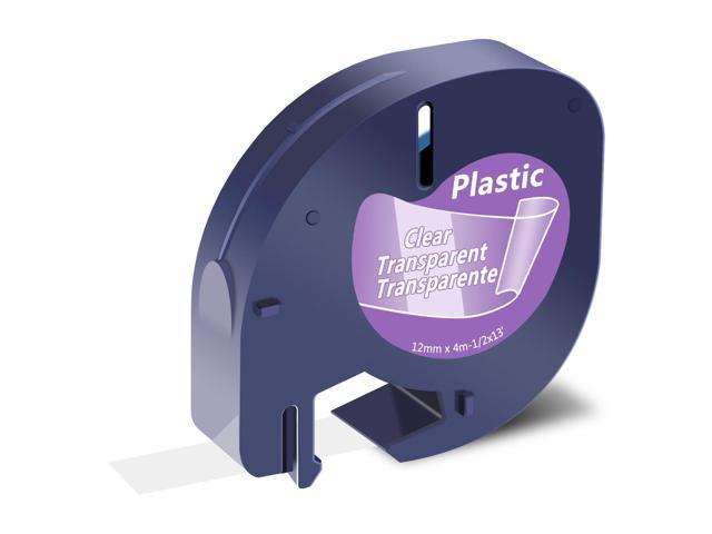 4PK 16952 LetraTag Refills Compatible Dymo LT Clear Label Tape Label Maker 12mm 