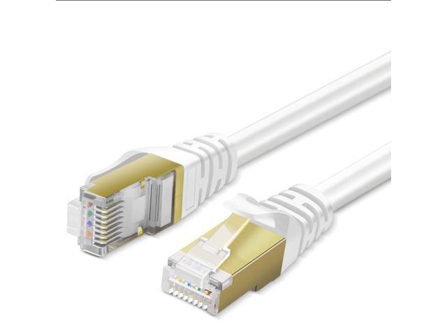 40'Ft Cat7 Double Shielded SSTP Patch Cable 600MHz Copper Ethernet Cable 10GB 