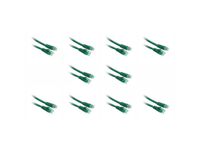 Snagless/Molded Boot Green Cat5e 14-Foot Ethernet Patch Cable CNE49851 10-Pack 