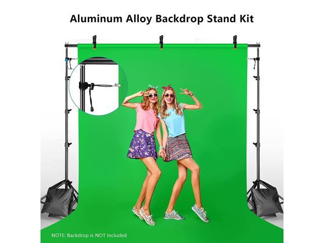 Photography Backdrop Stand 6.5x6.5ft/2Mx2M Wedding Activity Decoration Ad Display Photo Video Studio Adjustable Background Stand for Parties 