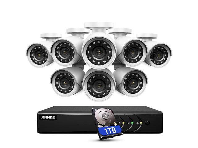 ,8pcs Weatherproof Security Cameras,Super Night Vision,Free APP,Easy Remote View,P2P 1TB Hard Drive SMONET FHD Security Camera System,8 Channel 5-in-1 HD DVR Outdoor Camera System 