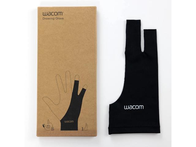 Wacom Drawing Glove, Two-Finger Artist Glove for Drawing Tablet Pen Display, 90% Recycled Material, eco-Friendly, one-Size (1 Pack)