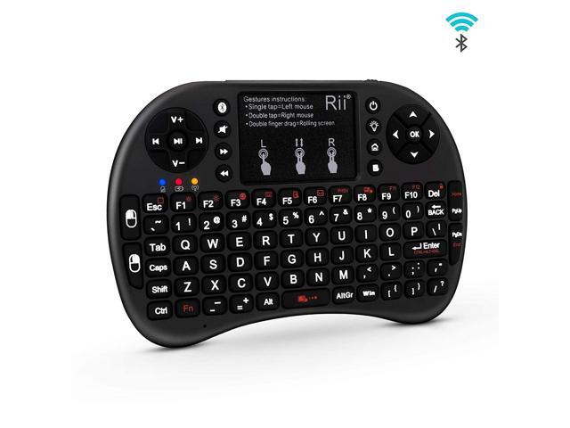 Upgraded Backlit Portable Keyboard Wireless Remote Control for laptop/PC/Tablets/Windows/Mac/TV/Xbox/PS3/Raspberry Pi . Rii 2.4GHz Mini Wireless Keyboard with Touchpad＆QWERTY Keyboard i8+ White 