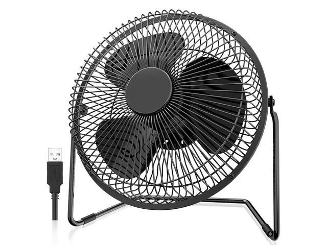 Photo 1 of Easyacc 9 Inch Usb Desk Fan, Ultra-Quiet Usb Powered 360° Rotation Desktop Fan With Metal Frame, Enhanced Airflow Portable Personal Cooling Fan With 2 Speed For Home Office - Black Usb Powered Only