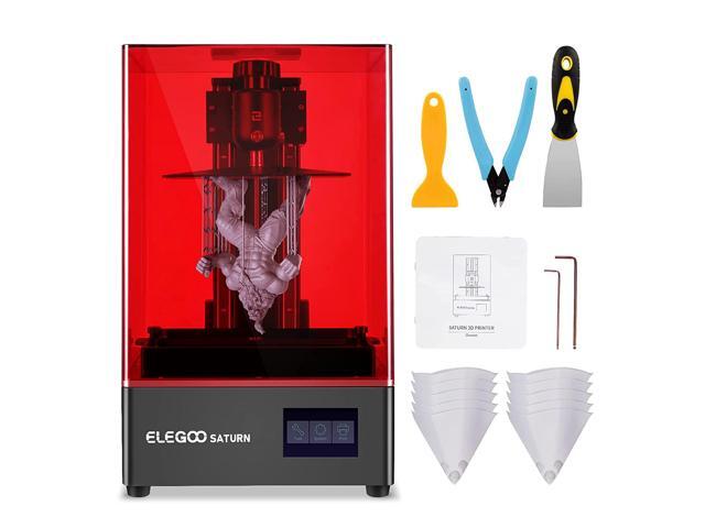 ELEGOO Saturn 3D Printer, MSLA UV Resin 3D Printer with 8.9 inch 4K Monochrome LCD, Speedy Printing and High Precision, 7.55x4.72x7.87 inch Large Build Volume