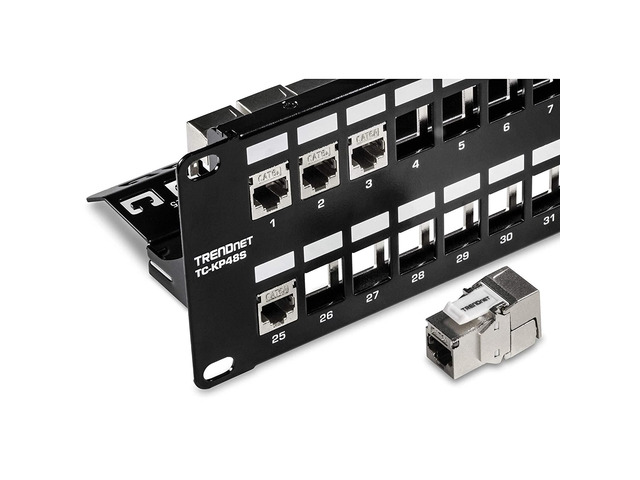 Tc Rack Panel TRENDnet 48-Port Blank Keystone Shielded 2U HD Patch Panel, TC-KP48S ...
