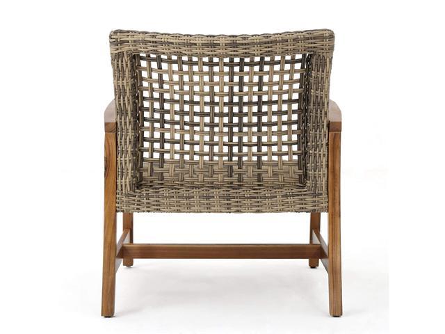 hampton wicker outdoor club chair by christopher knight home