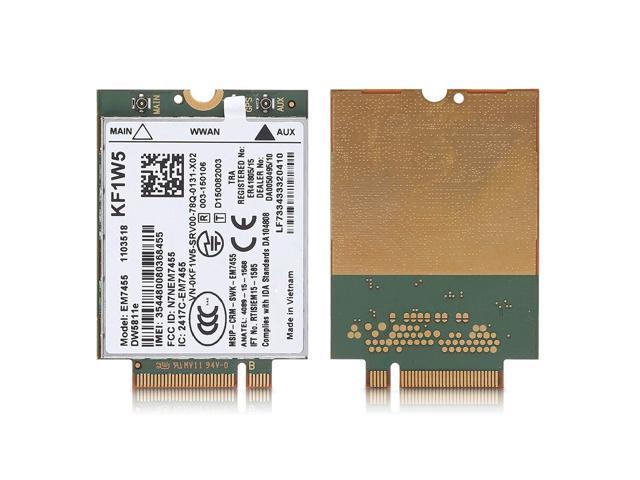 EM7455 Card 50 Mbps Max Upload Speed Wireless 4G LTE WWAN NGFF Module for Dell Latitude Series 300 Mbps Max Download Speed