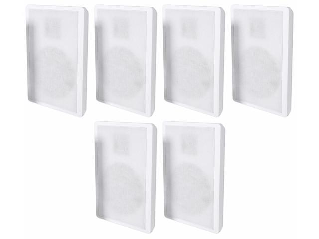 6 Rockville RockSlim White Home Theater 