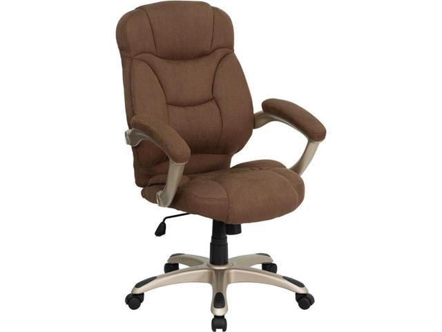 Brown Microfiber Fabric Computer Office Desk Chair Newegg Com