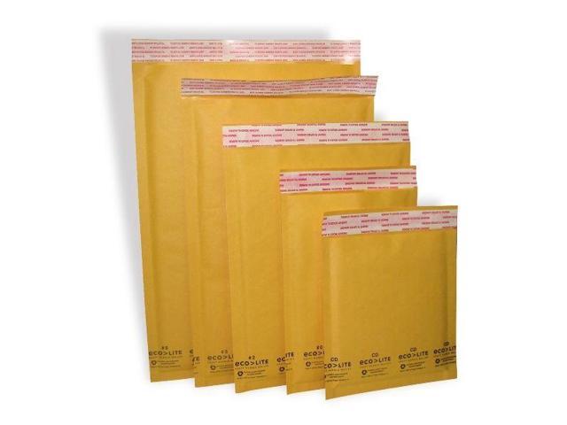 Wide Kraft Bubble Mailers Padded Envelopes Bags 500 #0 6.5X10 " Ecolite " X