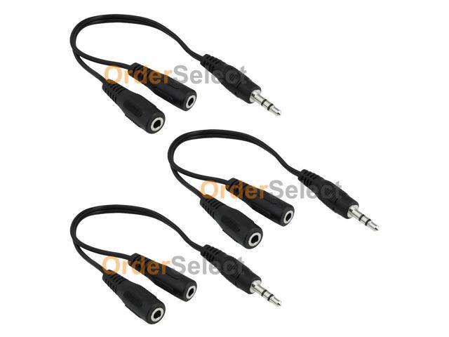 4 Headset Headphone Splitter for Phone Samsung Galaxy S2 S3 S4 S5 S6 S7 S8 Plus