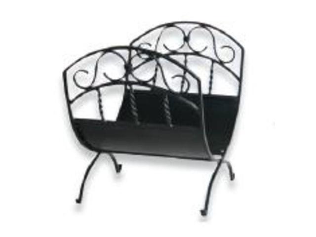 Uniflame Black Wrought Iron Log Rack W Scrolls W
